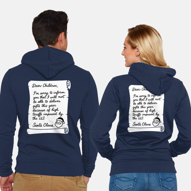 Letter For Santa Claus-Unisex-Zip-Up-Sweatshirt-Boggs Nicolas
