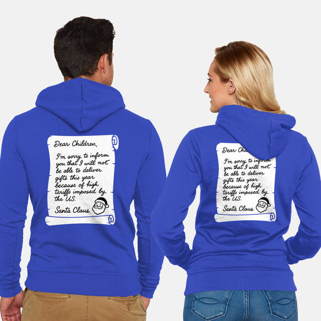 Letter For Santa Claus-Unisex-Zip-Up-Sweatshirt-Boggs Nicolas