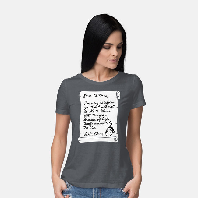 Letter For Santa Claus-Womens-Basic-Tee-Boggs Nicolas