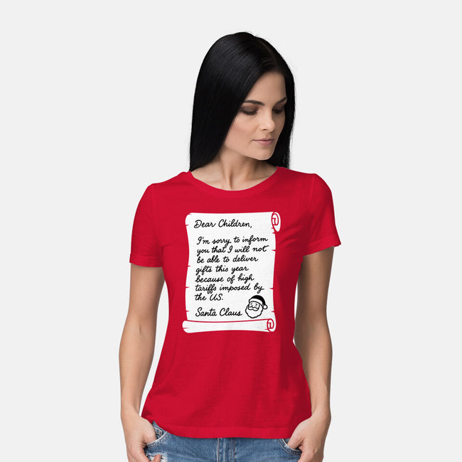 Letter For Santa Claus-Womens-Basic-Tee-Boggs Nicolas