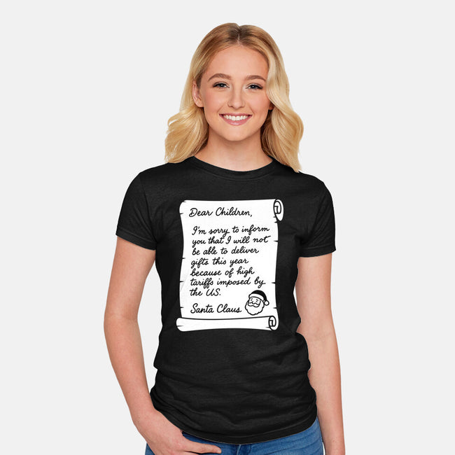 Letter For Santa Claus-Womens-Fitted-Tee-Boggs Nicolas