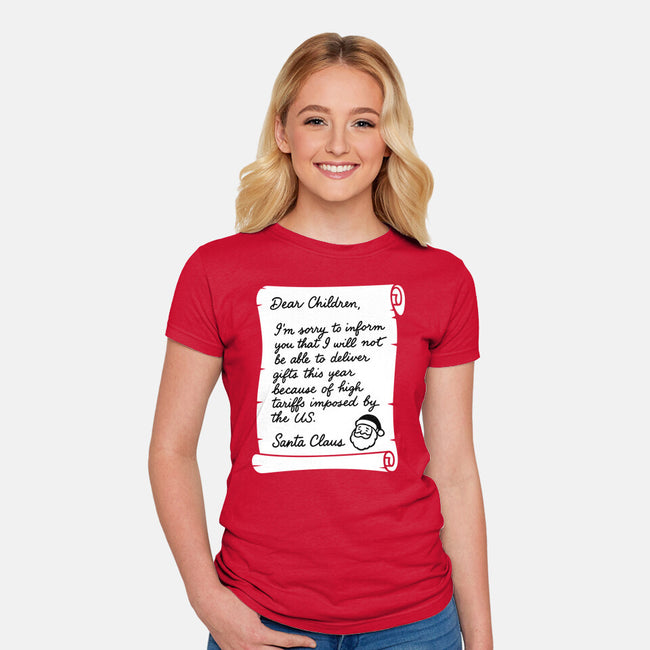 Letter For Santa Claus-Womens-Fitted-Tee-Boggs Nicolas