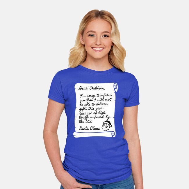 Letter For Santa Claus-Womens-Fitted-Tee-Boggs Nicolas