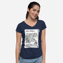 Letter For Santa Claus-Womens-V-Neck-Tee-Boggs Nicolas