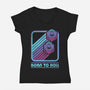 RPG Vintage Born To Roll-Womens-V-Neck-Tee-Studio Mootant