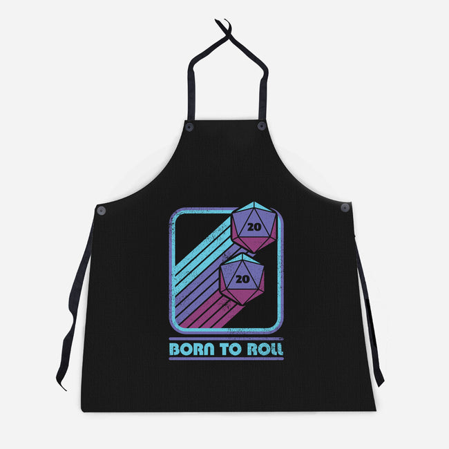RPG Vintage Born To Roll-Unisex-Kitchen-Apron-Studio Mootant