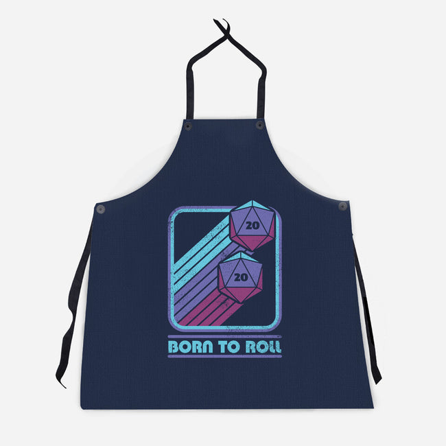 RPG Vintage Born To Roll-Unisex-Kitchen-Apron-Studio Mootant