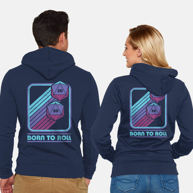 RPG Vintage Born To Roll-Unisex-Zip-Up-Sweatshirt-Studio Mootant