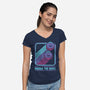RPG Vintage Born To Roll-Womens-V-Neck-Tee-Studio Mootant