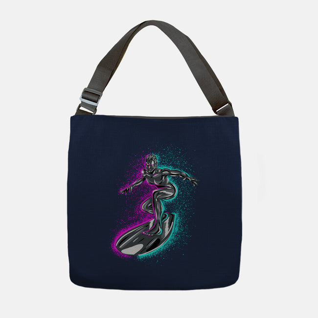 Neon Surfer-None-Adjustable Tote-Bag-nickzzarto