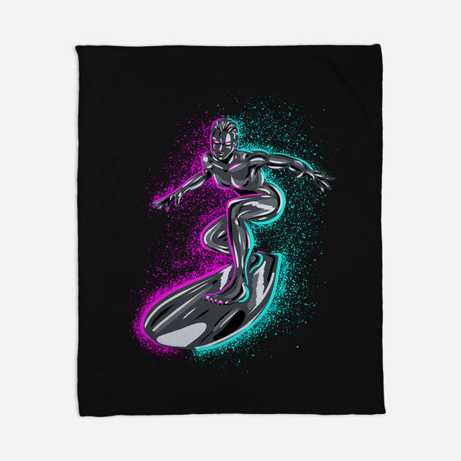 Neon Surfer-None-Fleece-Blanket-nickzzarto