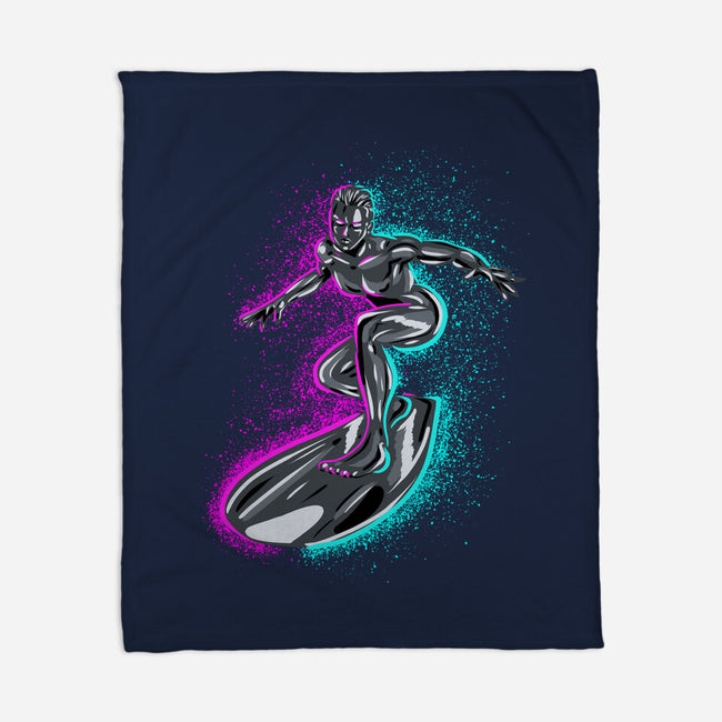 Neon Surfer-None-Fleece-Blanket-nickzzarto