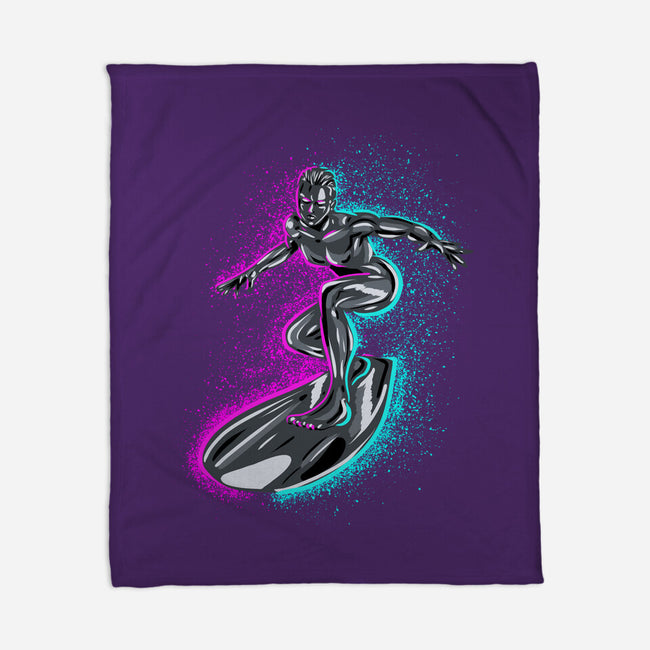 Neon Surfer-None-Fleece-Blanket-nickzzarto
