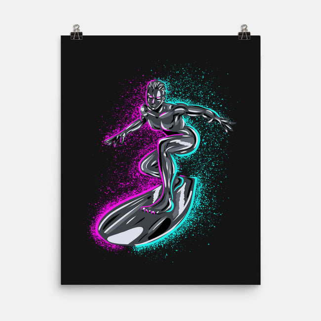 Neon Surfer-None-Matte-Poster-nickzzarto