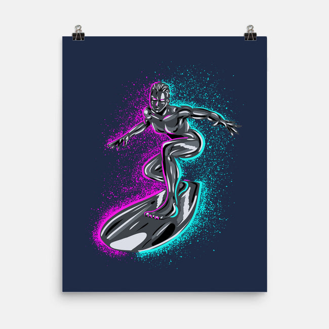 Neon Surfer-None-Matte-Poster-nickzzarto