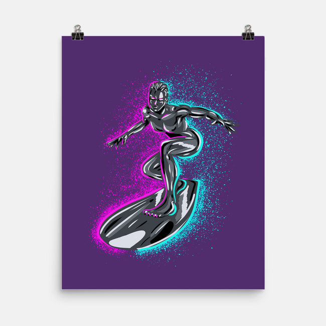Neon Surfer-None-Matte-Poster-nickzzarto