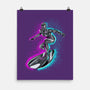 Neon Surfer-None-Matte-Poster-nickzzarto