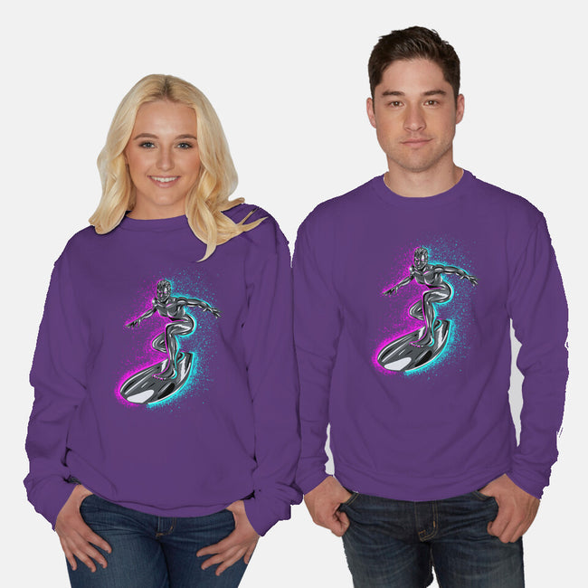 Neon Surfer-Unisex-Crew Neck-Sweatshirt-nickzzarto