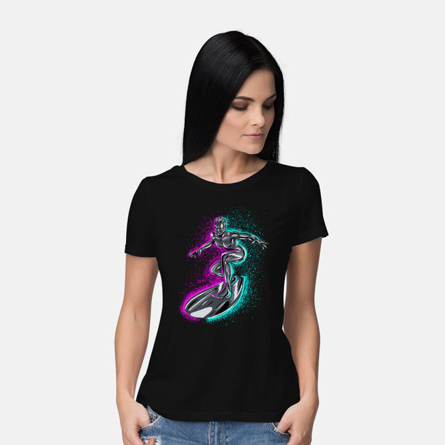 Neon Surfer-Womens-Basic-Tee-nickzzarto