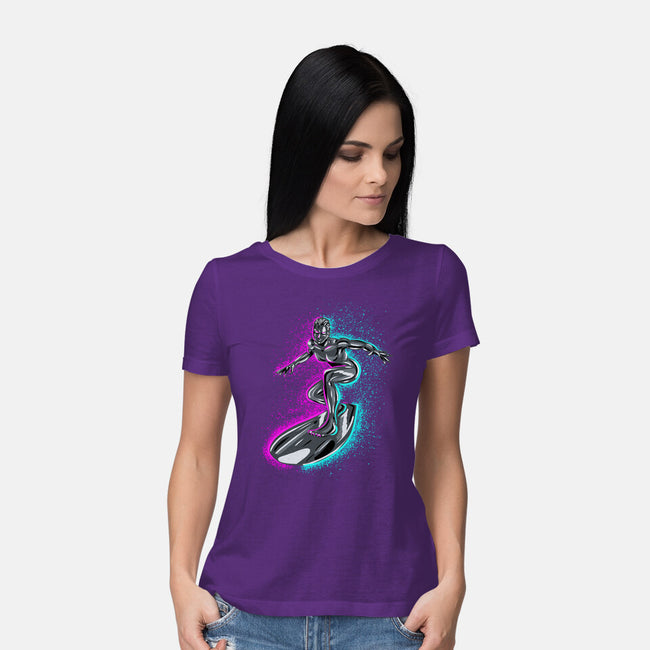 Neon Surfer-Womens-Basic-Tee-nickzzarto