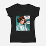 The Phone Call-Womens-V-Neck-Tee-kharmazero