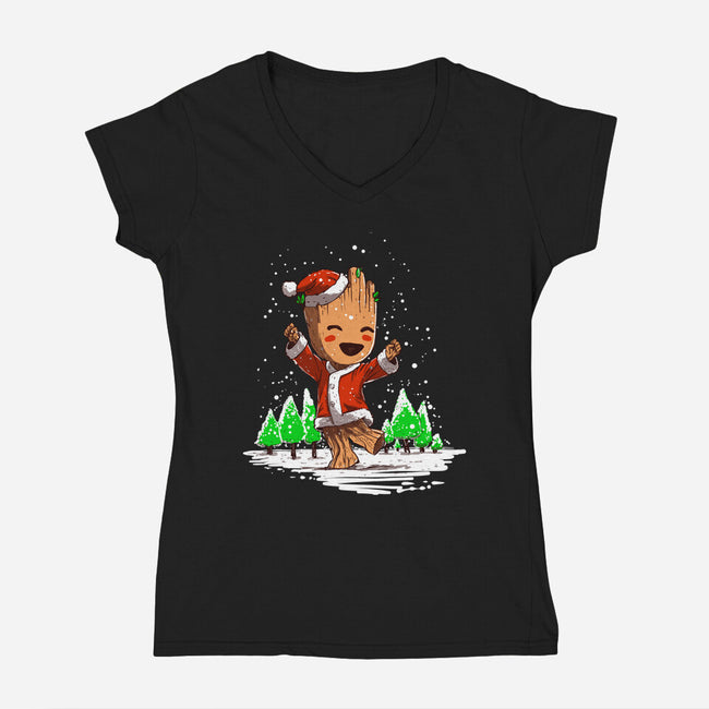 I Am Santa-Womens-V-Neck-Tee-kharmazero