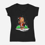 I Am Santa-Womens-V-Neck-Tee-kharmazero