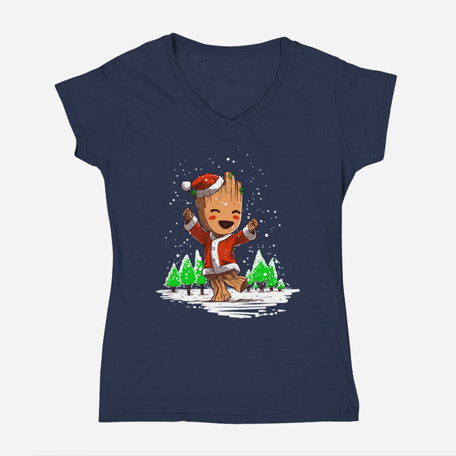 I Am Santa-Womens-V-Neck-Tee-kharmazero