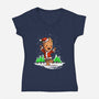 I Am Santa-Womens-V-Neck-Tee-kharmazero