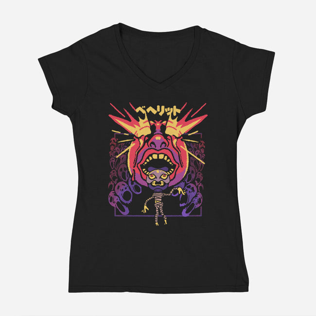 Cursed Path-Womens-V-Neck-Tee-Sketchdemao