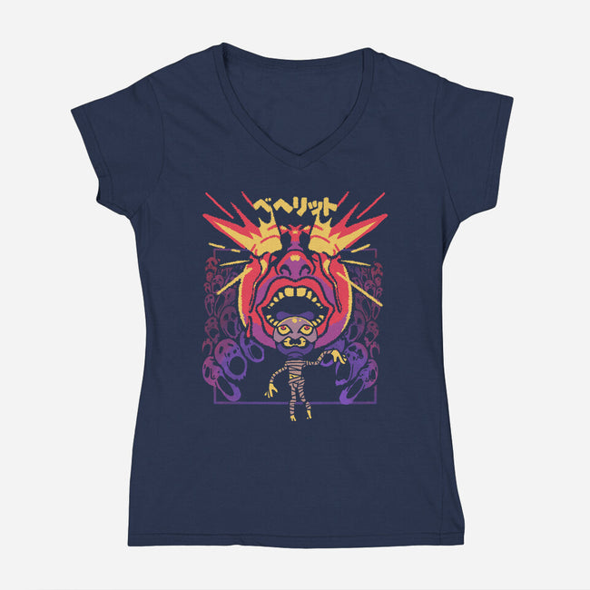 Cursed Path-Womens-V-Neck-Tee-Sketchdemao