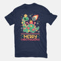 Merry Christmasaurus-Womens-Fitted-Tee-NemiMakeit