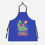 Merry Christmasaurus-Unisex-Kitchen-Apron-NemiMakeit