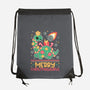 Merry Christmasaurus-None-Drawstring-Bag-NemiMakeit