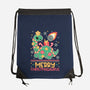 Merry Christmasaurus-None-Drawstring-Bag-NemiMakeit