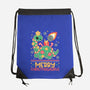 Merry Christmasaurus-None-Drawstring-Bag-NemiMakeit