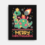 Merry Christmasaurus-None-Stretched-Canvas-NemiMakeit