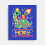 Merry Christmasaurus-None-Stretched-Canvas-NemiMakeit