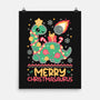 Merry Christmasaurus-None-Matte-Poster-NemiMakeit
