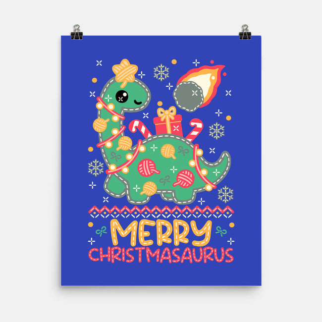 Merry Christmasaurus-None-Matte-Poster-NemiMakeit