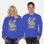Merry Christmasaurus-Unisex-Crew Neck-Sweatshirt-NemiMakeit