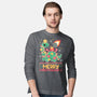 Merry Christmasaurus-Mens-Long Sleeved-Tee-NemiMakeit