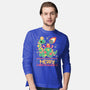 Merry Christmasaurus-Mens-Long Sleeved-Tee-NemiMakeit