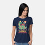 Merry Christmasaurus-Womens-Basic-Tee-NemiMakeit