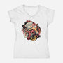 Happy Holidays Humans-Womens-V-Neck-Tee-glitchygorilla