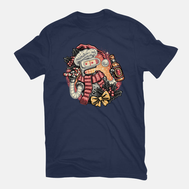Happy Holidays Humans-Unisex-Basic-Tee-glitchygorilla