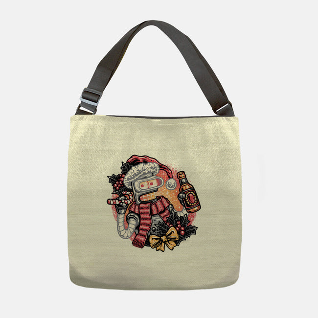 Happy Holidays Humans-None-Adjustable Tote-Bag-glitchygorilla