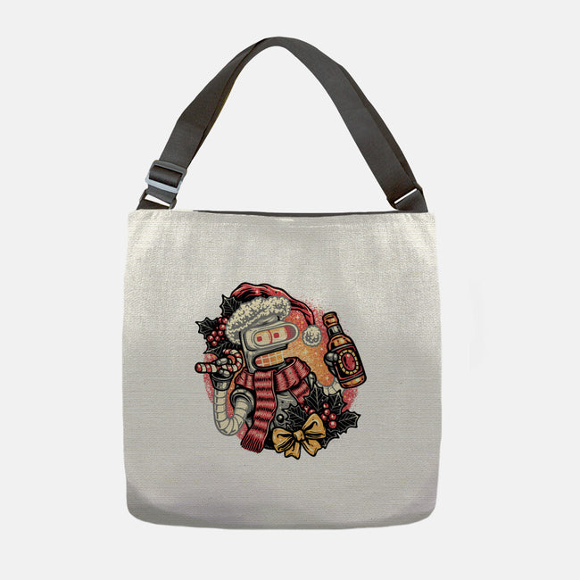 Happy Holidays Humans-None-Adjustable Tote-Bag-glitchygorilla