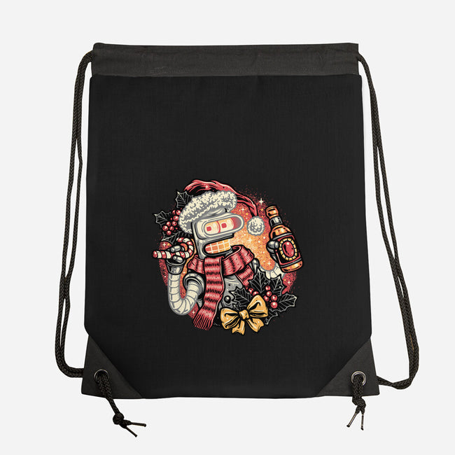 Happy Holidays Humans-None-Drawstring-Bag-glitchygorilla