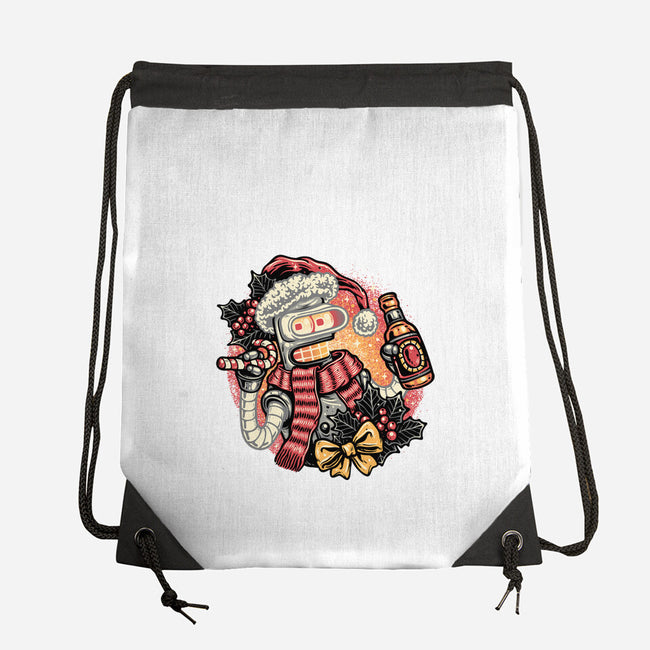 Happy Holidays Humans-None-Drawstring-Bag-glitchygorilla